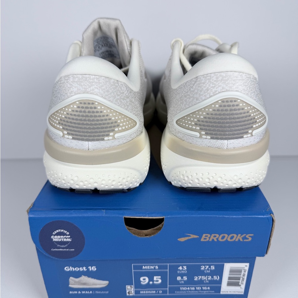 Brooks Ghost 16 Coconut Forged Iron 1104181D164 Men’s Size 9.5 - Picture 3 of 6